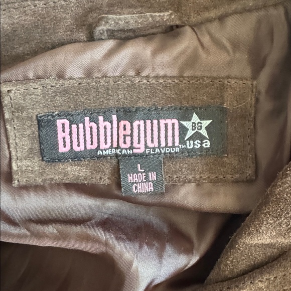 Bubblegum USA Y2K Western-Boho Brown Suede Fringe Jacket size L - Picture 4 of 10